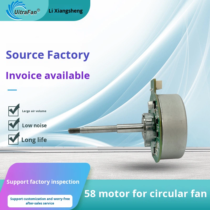 Factory Custom 58mm Brushless DC24V 3000 RPM 30W 100mN.M Torque Air Circulation Fan Motor LXS5824B Flat Micro Motor