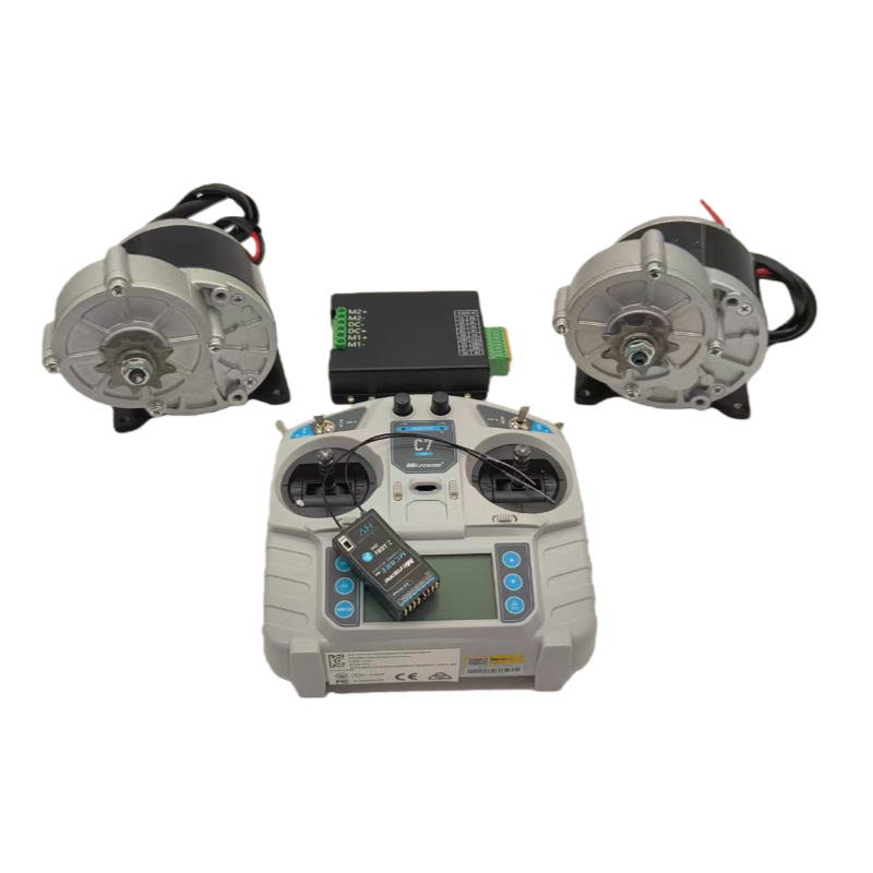 24V 250W Brushed DC Motor with Dual Drive Controller - Compact &amp; Easy Installation