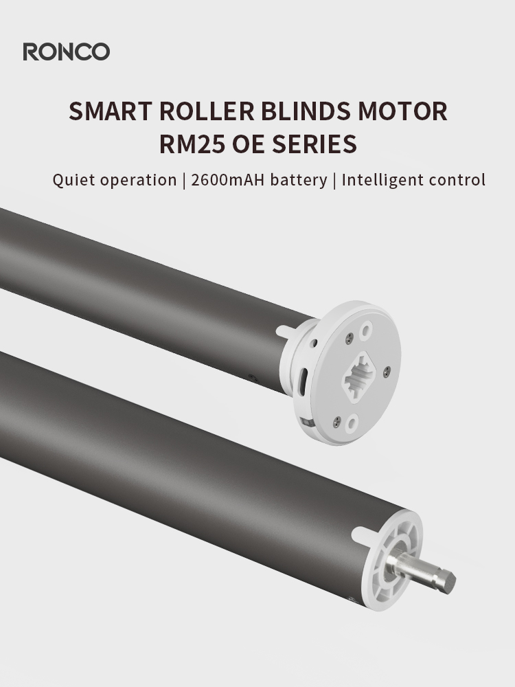 RONCO DC 25mm 0.7 Nm 12V 24V Brush Series Wound Tubular Motor with Smart Home Control Low Voltage Quiet Operation 10W