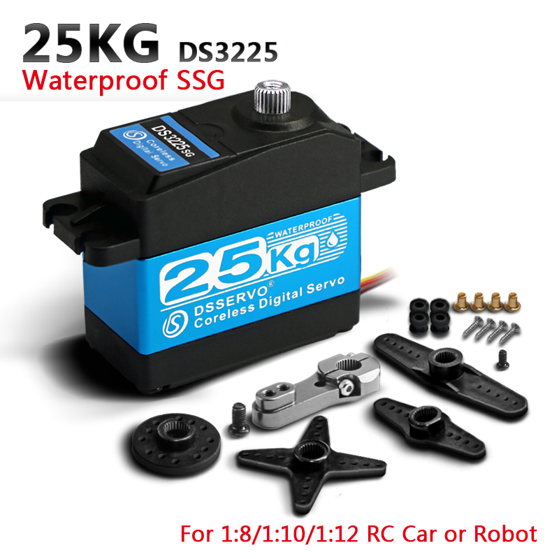 Dsservo 25KG High Torque Coreless Motor Servo Waterproof Digital 180 Degree Servo Drones Accessories