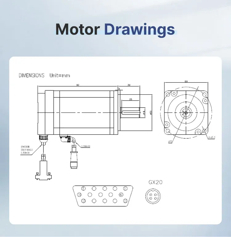 DC Servo Motor Side View