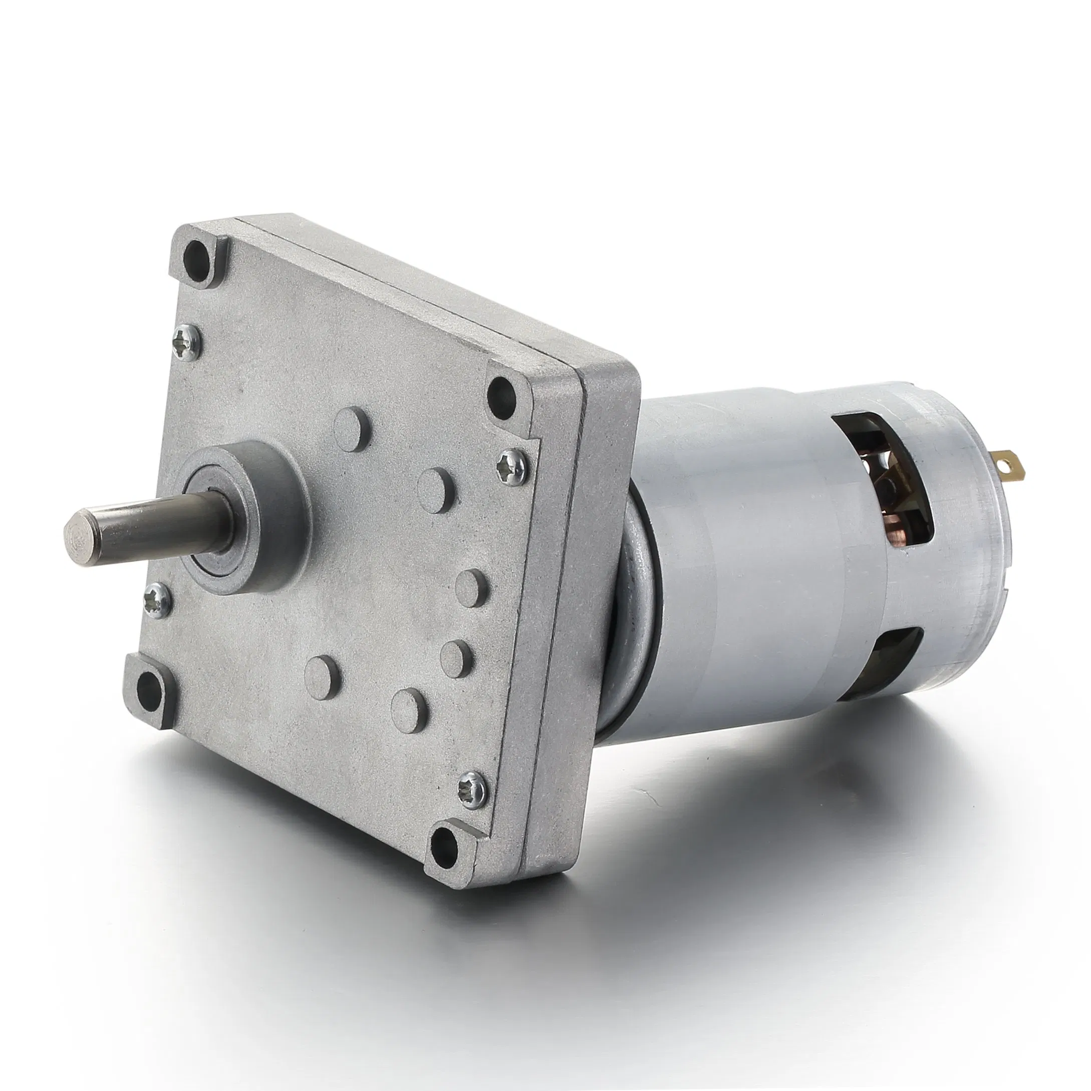 775 12V 24V High Torque Gear Ratio 10.4W 50rpm Electric Micro Brush Mini DC Geared Box Motor with Wheels for Robot/ Vending Mach