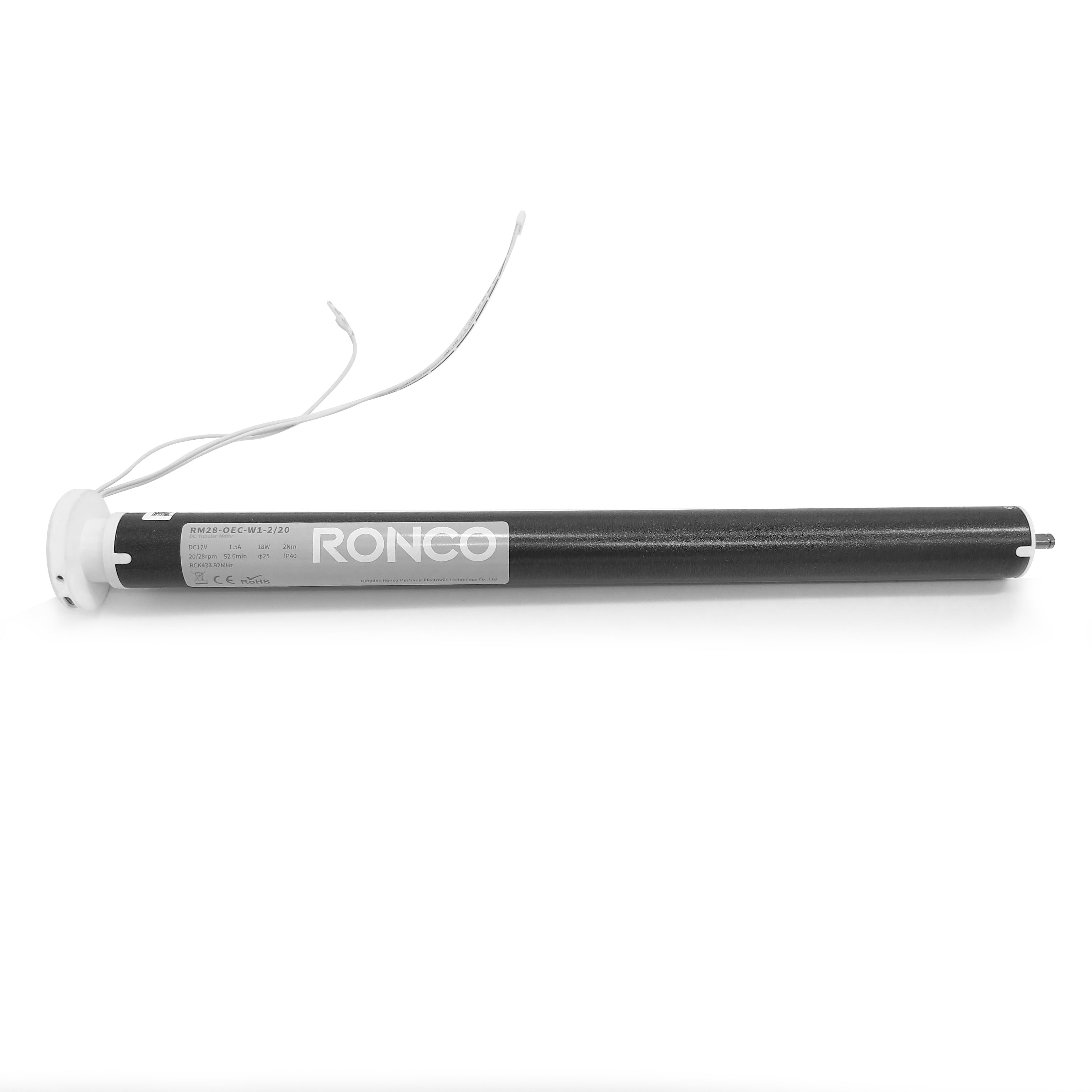 RONCO DC 25mm 0.7 Nm 12V 24V Brush Series Wound Tubular Motor with Smart Home Control Low Voltage Quiet Operation 10W