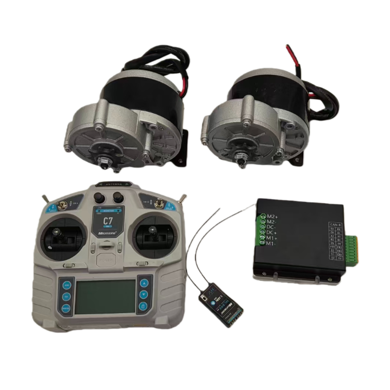 24V 250W Brushed DC Motor with Dual Drive Controller - Compact &amp; Easy Installation