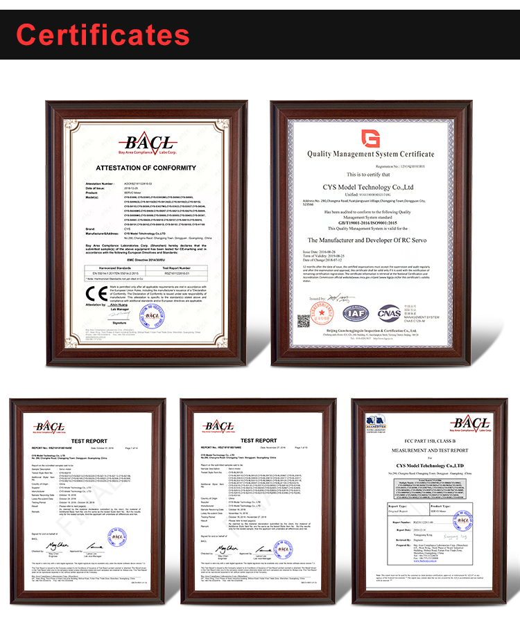 Certifications