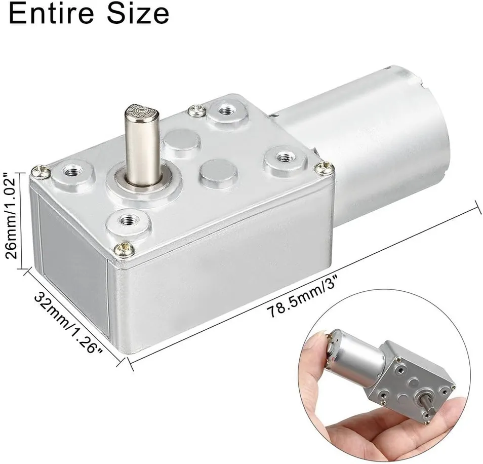 DC Worm Gear Motor View 1