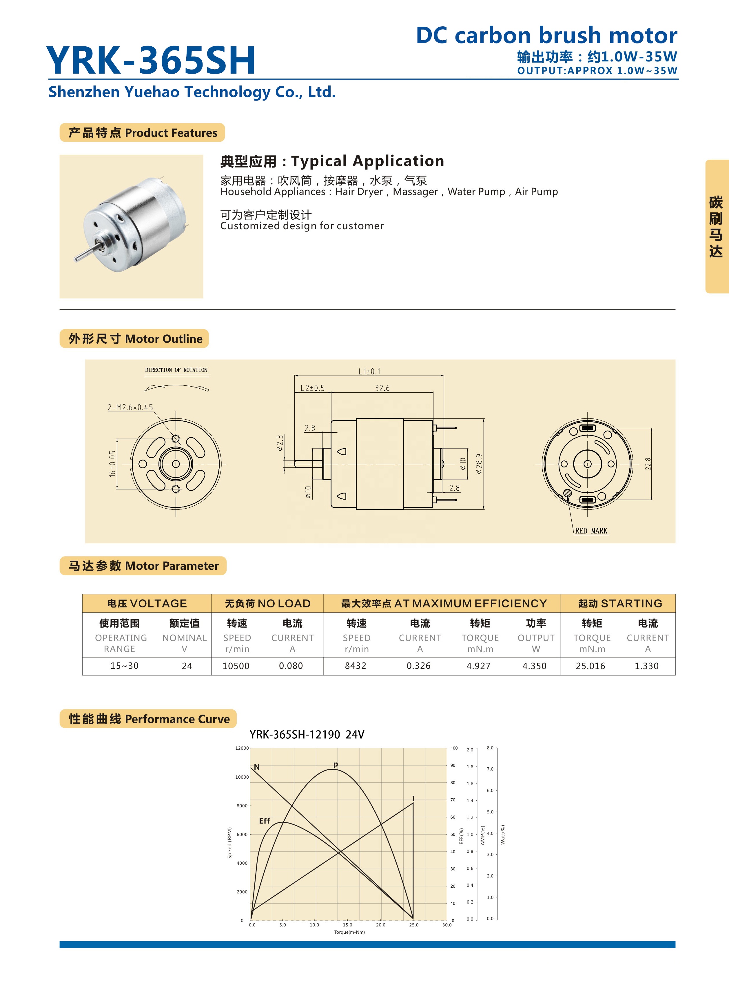 24v 365SH 10500rpm Electric Motor High Speed Micro RS385/365/390/360 24V Linear Actuator Brush DC Small Motor With Wholesale