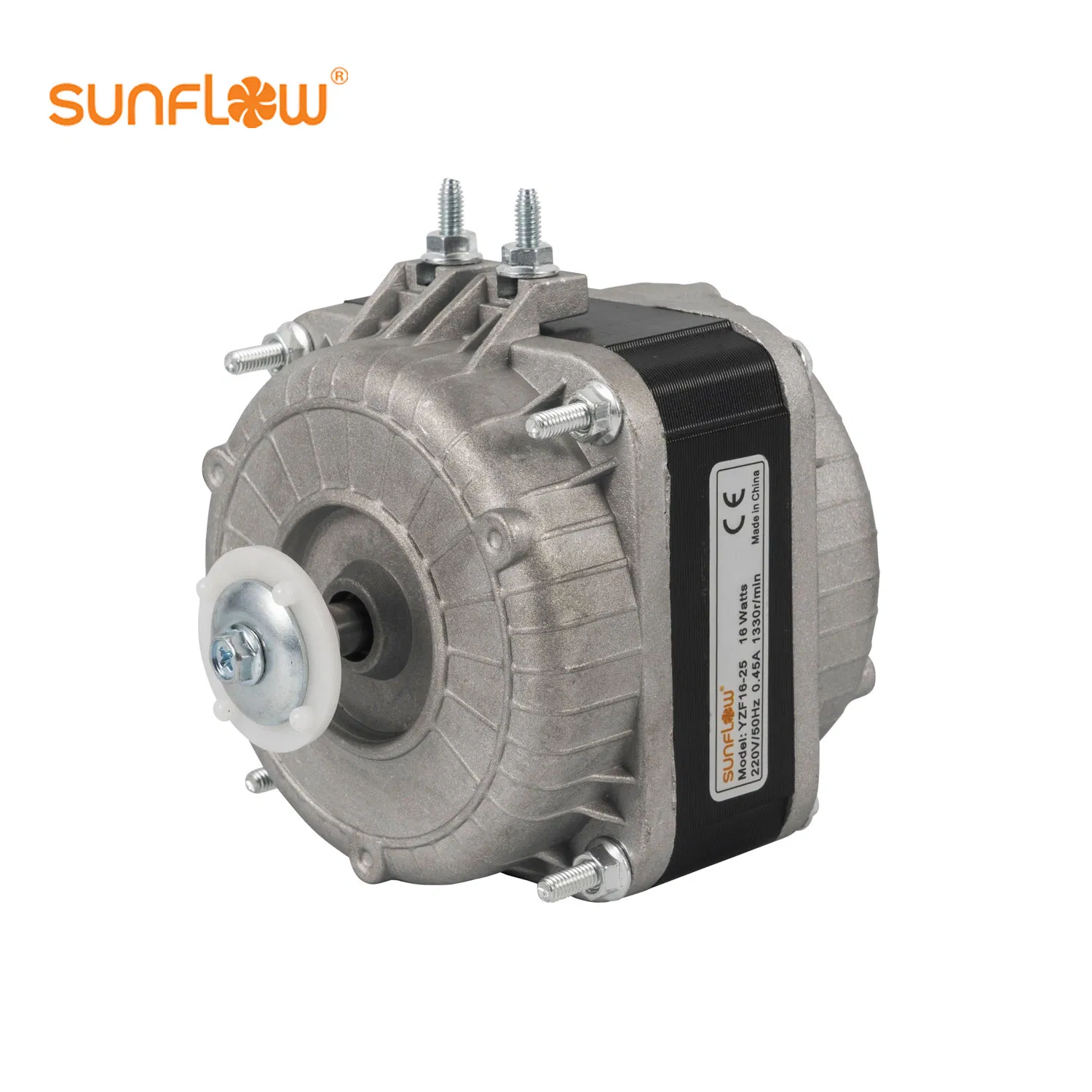 220V Double Screws Delicate Medical Devices Neat Packaging Shaded Pole Motor with Fan Blade and Bracket Freezer Motor Shaded Pole Motor