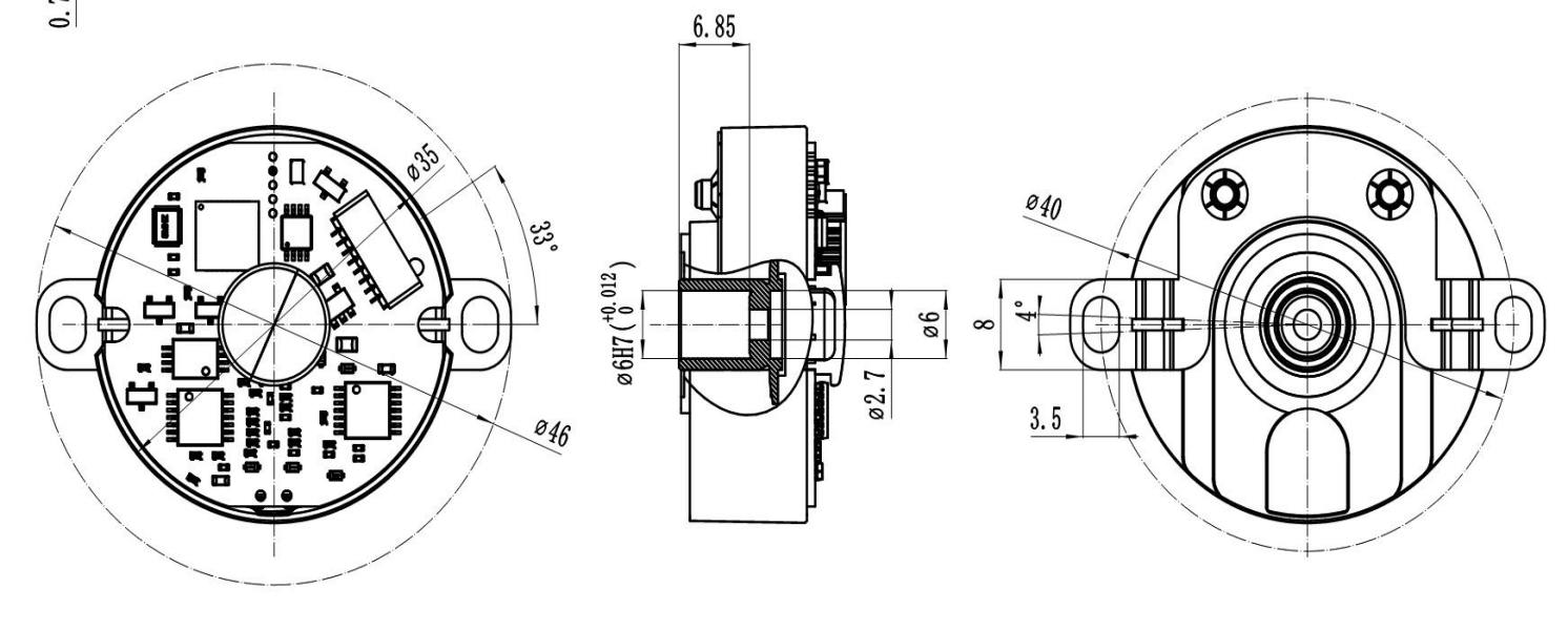 Mechanical dimension drawing