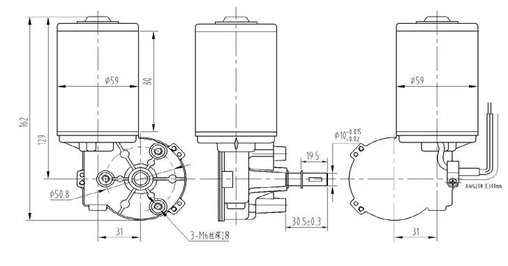 DC Motor Drawing