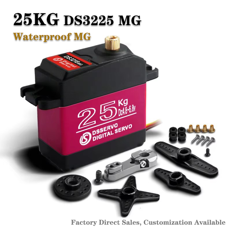 For DS3225MG Blue 25KG Waterproof Digital Servo High-Speed Metal Gear Coreless Motor for RC Vehicles &amp; Toys