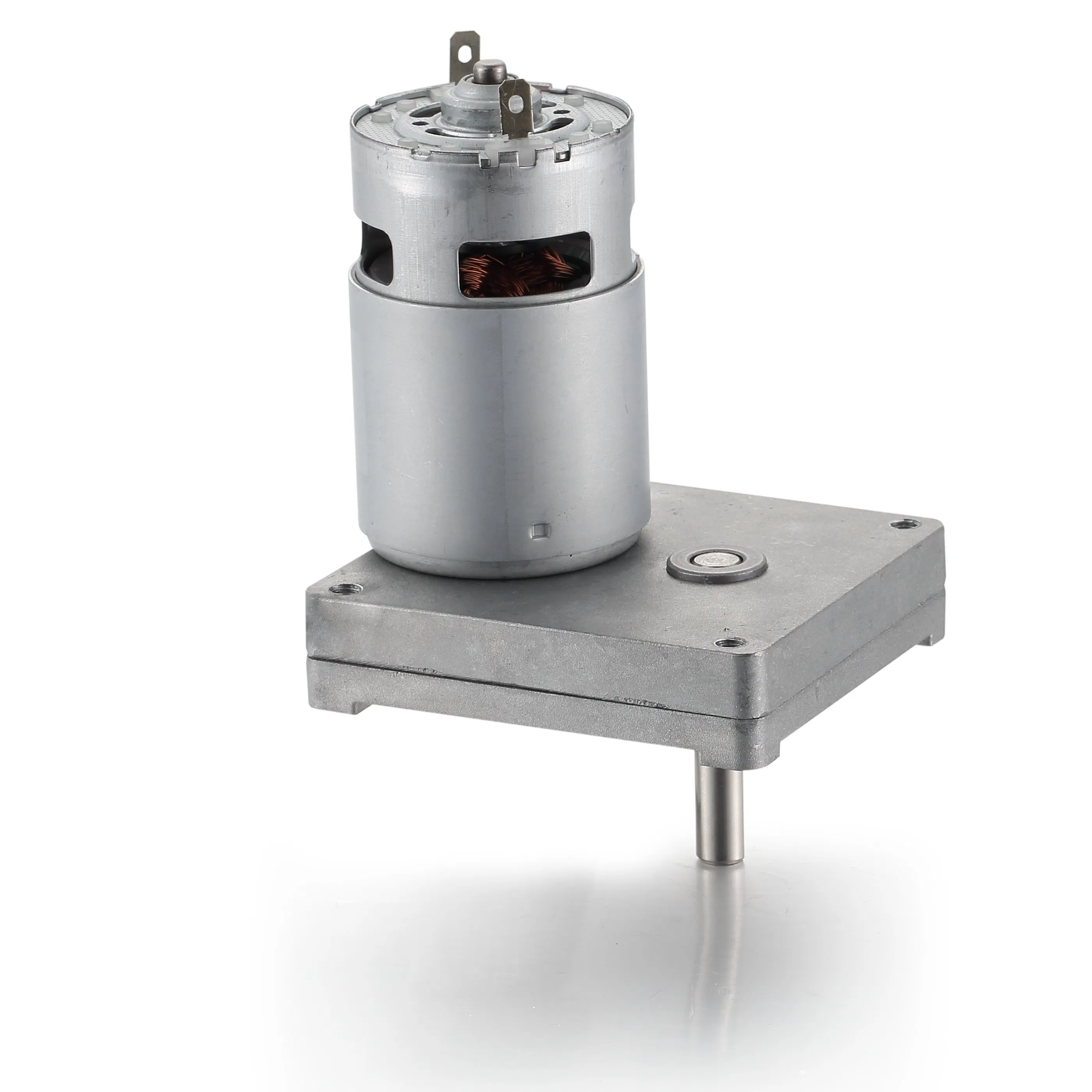 775 12V 24V High Torque Gear Ratio 10.4W 50rpm Electric Micro Brush Mini DC Geared Box Motor with Wheels for Robot/ Vending Mach