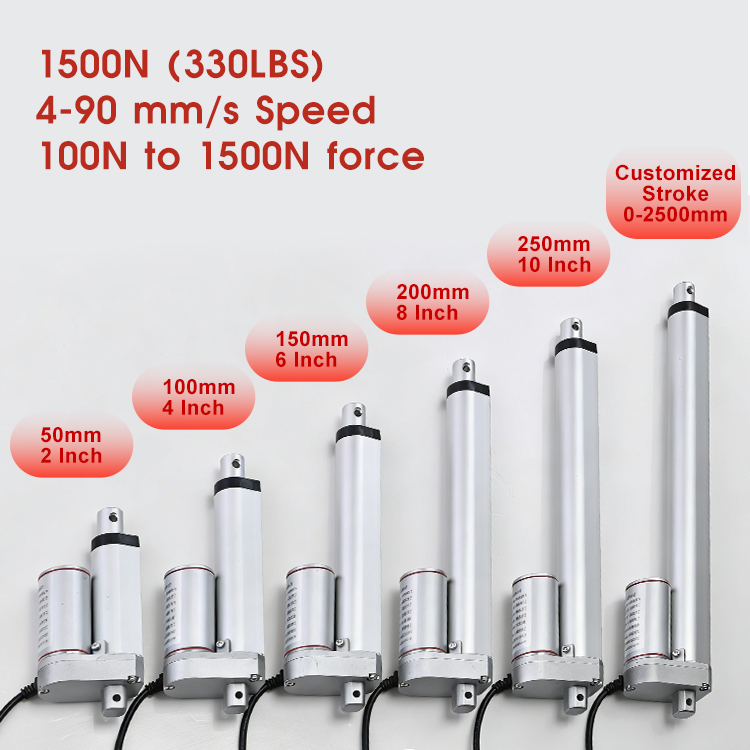 550mm Stroke Multifunctional 1500N-100N Load DC12V Mini Electric Linear Actuator Linear Motor