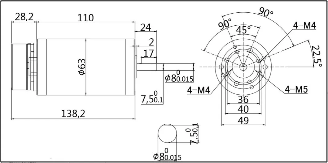 Motor Technical Drawing