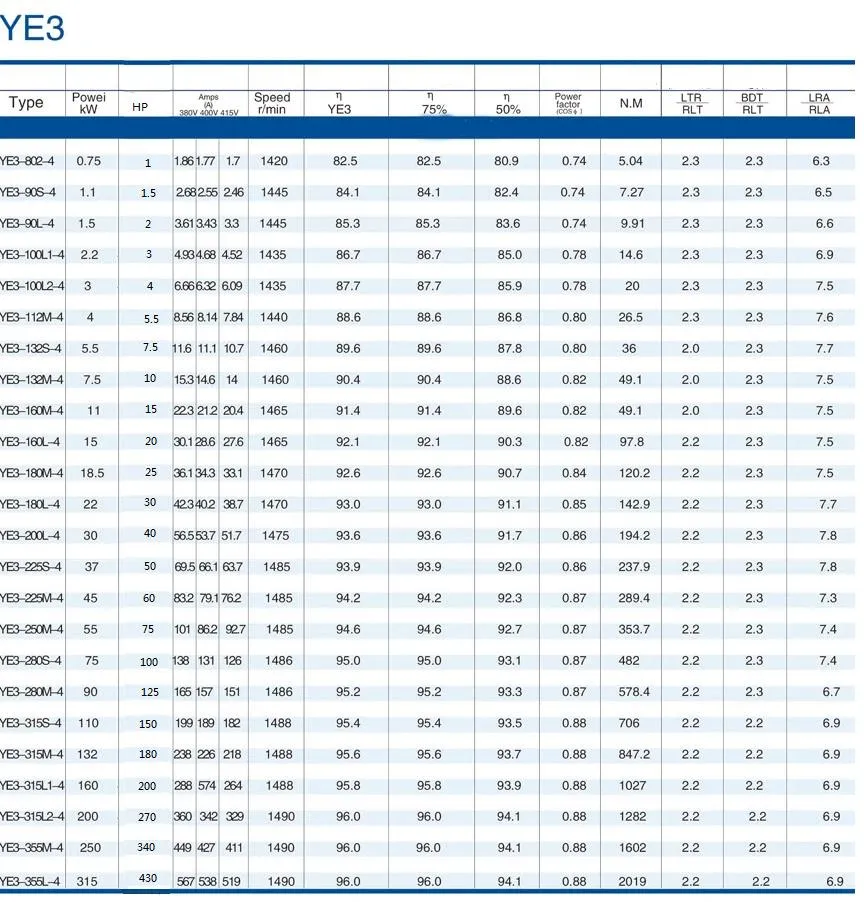 Motor Specifications