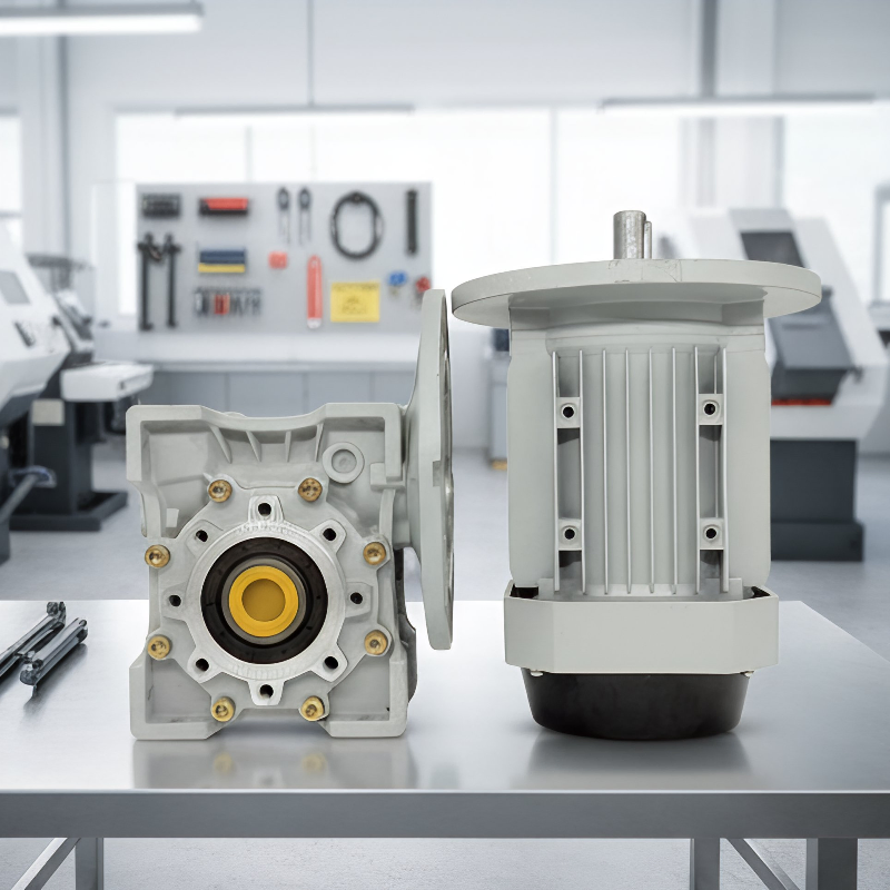 RV Aluminum Shell Reducer Motor with Worm Gear Reduction Box 3 Phase Worm Gear Speed Reducer Asynchronous Motor