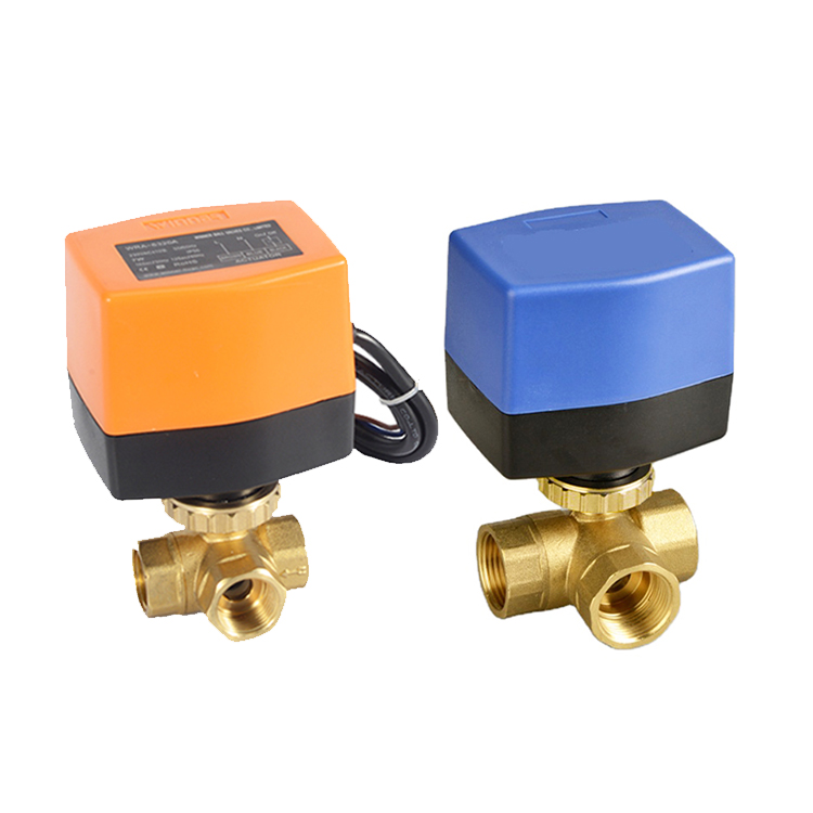 Winvall Motorised Actuated Ball Valve Three Way Motorized Brass Valves Fan Coil Units Electric Actuator Water Flow Ball Valve