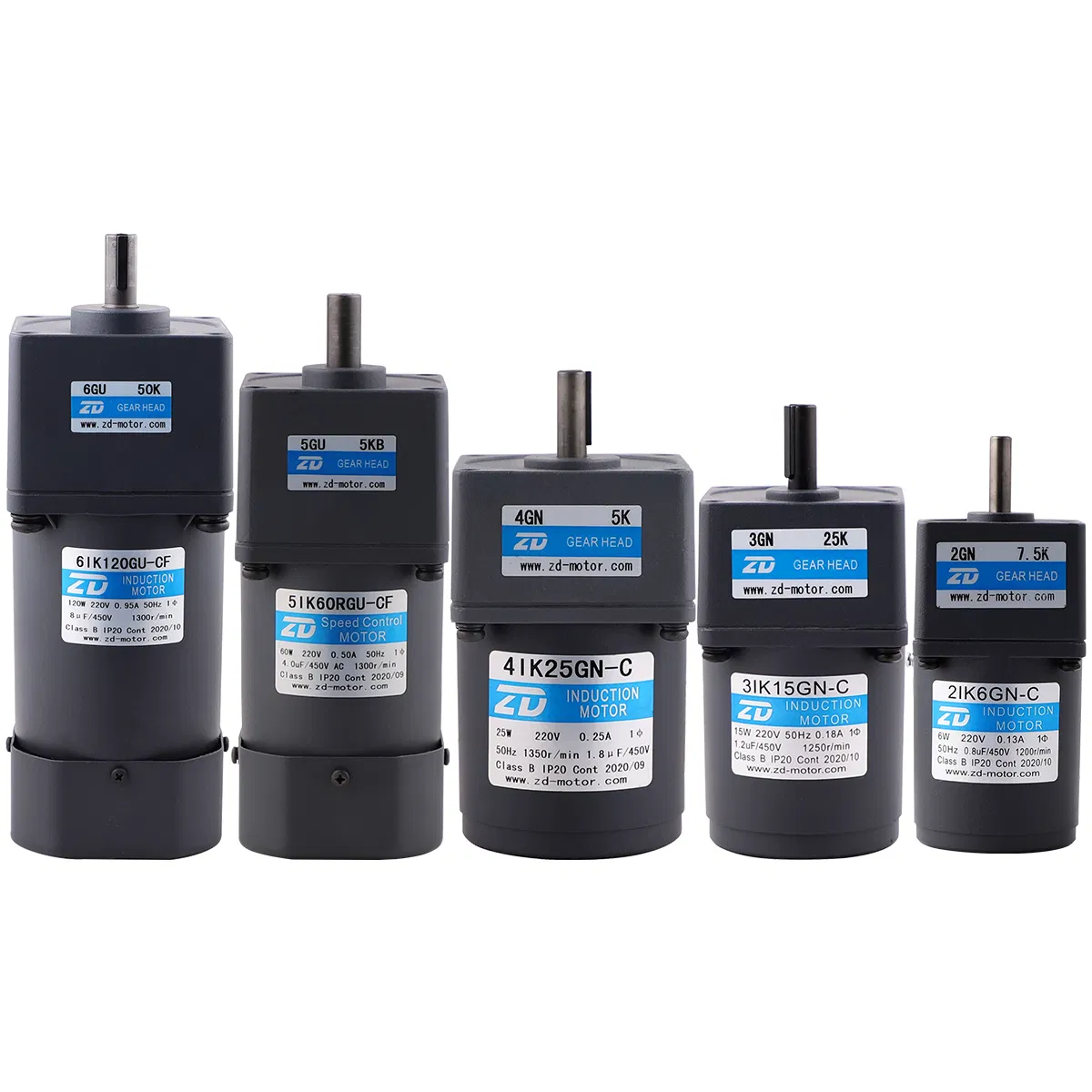 ZD Flange Size 60mm to 104mm &nbsp;10W 25W 40W 60W 90W 120W 200W 110V 220V Single Phase Three Phase Speed Control AC Induction Gear Motor