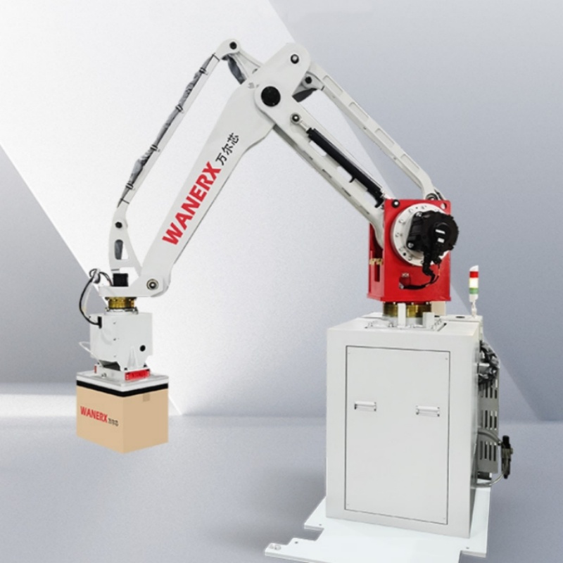 Industrial Electric High Speed Bag Palletizing System Automatic Robotic Arm For Case/Cartons Packaging With Wood Structure