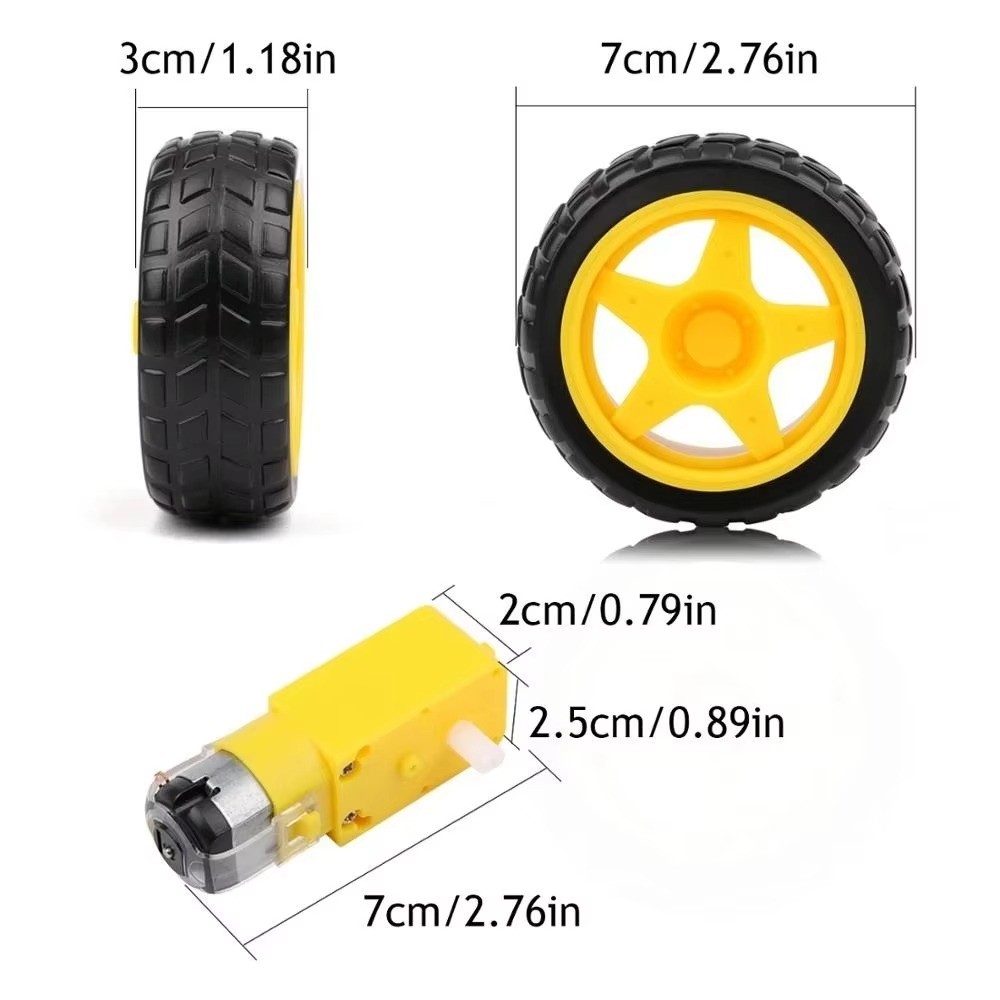Good Quality Cheap Factory Price Dual Axis DC Gear Motor 12v DC Robot Motor Dual Shaft Gear Motor For RC Car