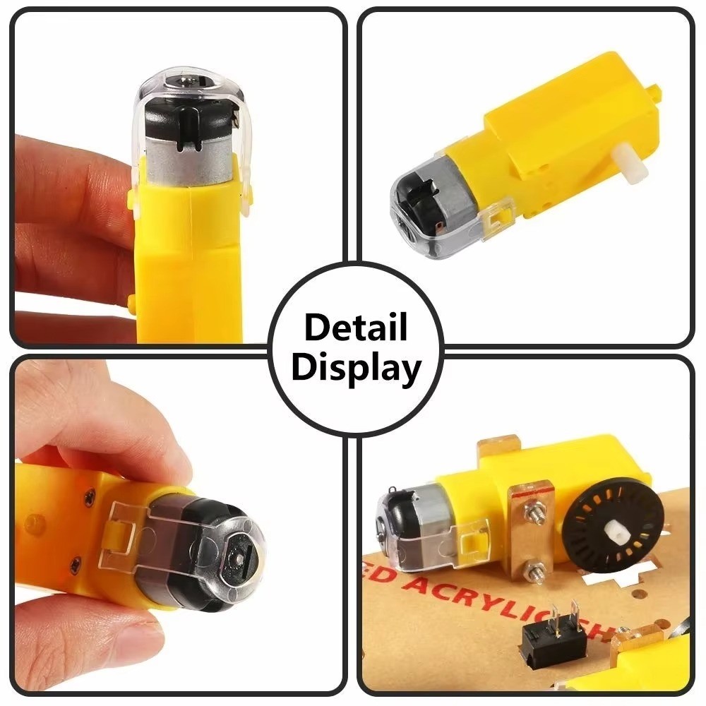 Good Quality Cheap Factory Price Dual Axis DC Gear Motor 12v DC Robot Motor Dual Shaft Gear Motor For RC Car