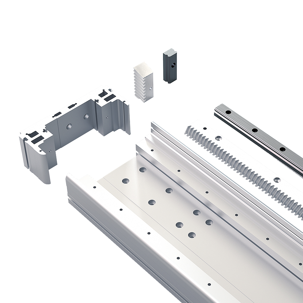 Customized QRXQ RXC140F Linear Module CNC Gear Rack Bearing Engine 100mm-10000mm Heavy Payload Linear Rails System QRXQ Motor