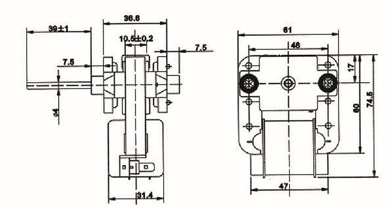 Refrigerator Spare Parts AC Motor Refrigerator Motor for Small