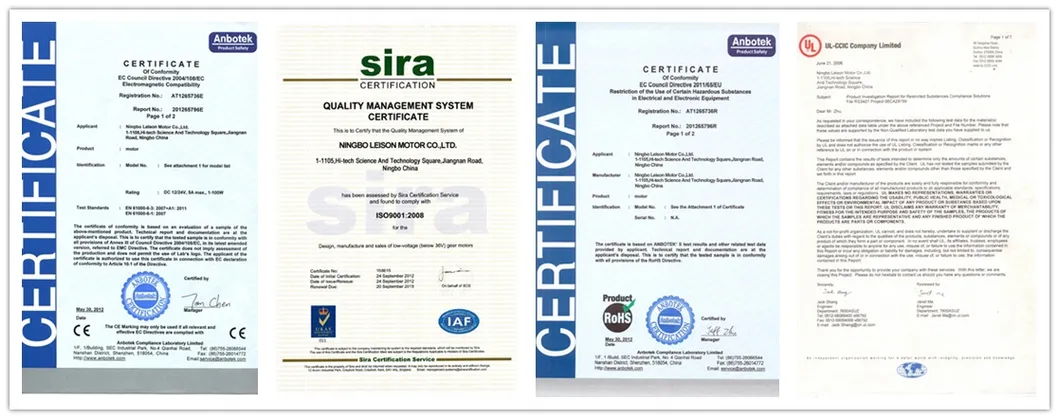 Motor Certificates