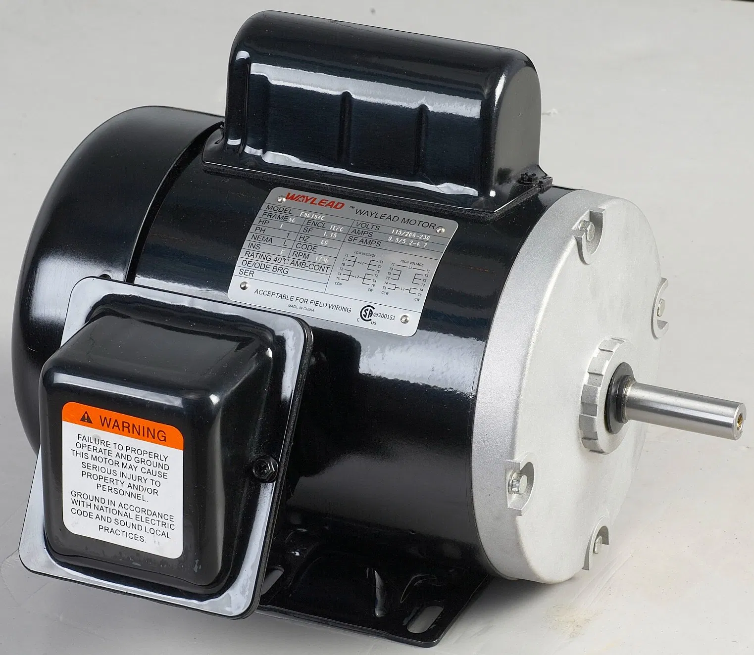 Single Phase Capacitor Run NEMA Motor with CSA UL