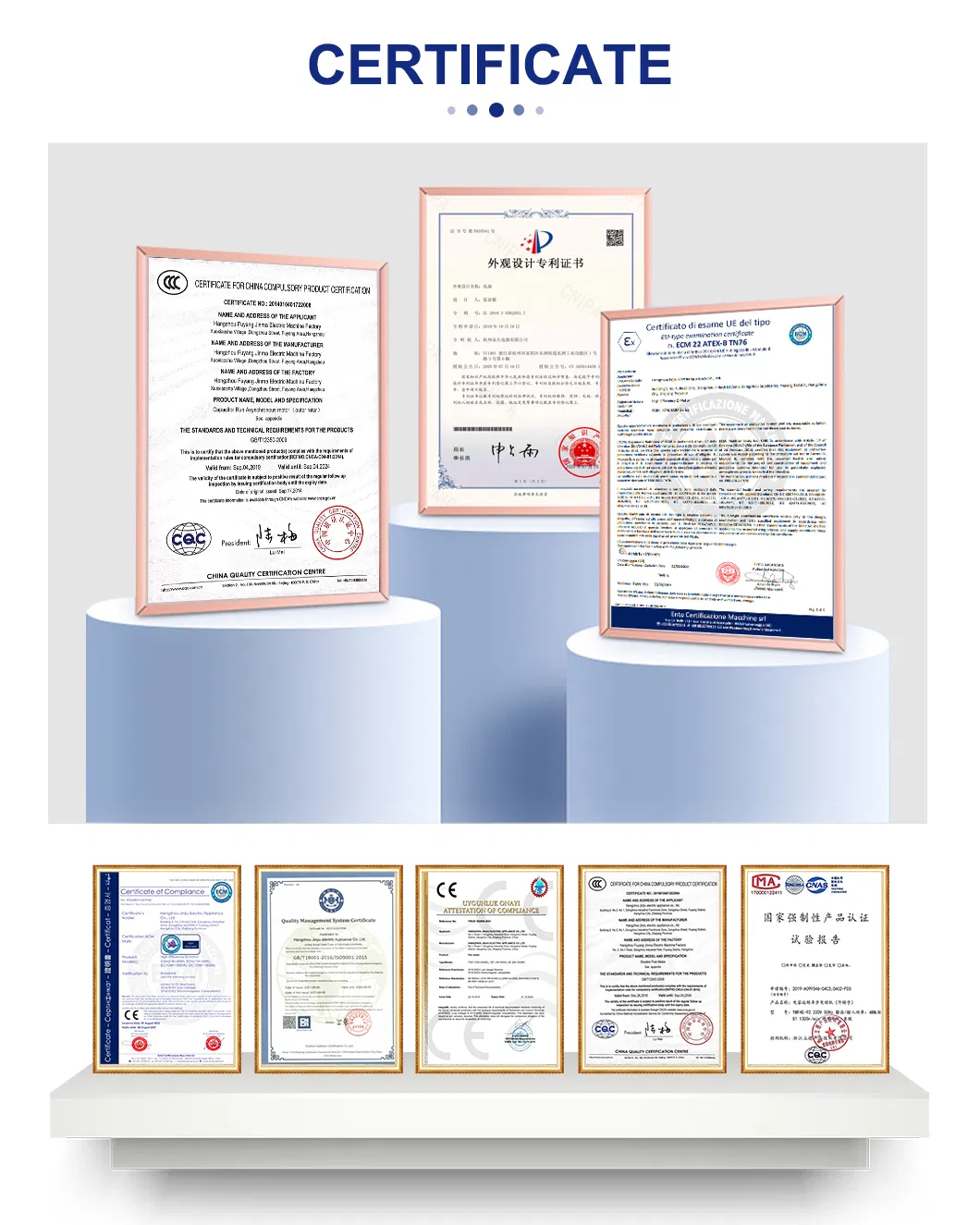 Certifications Display