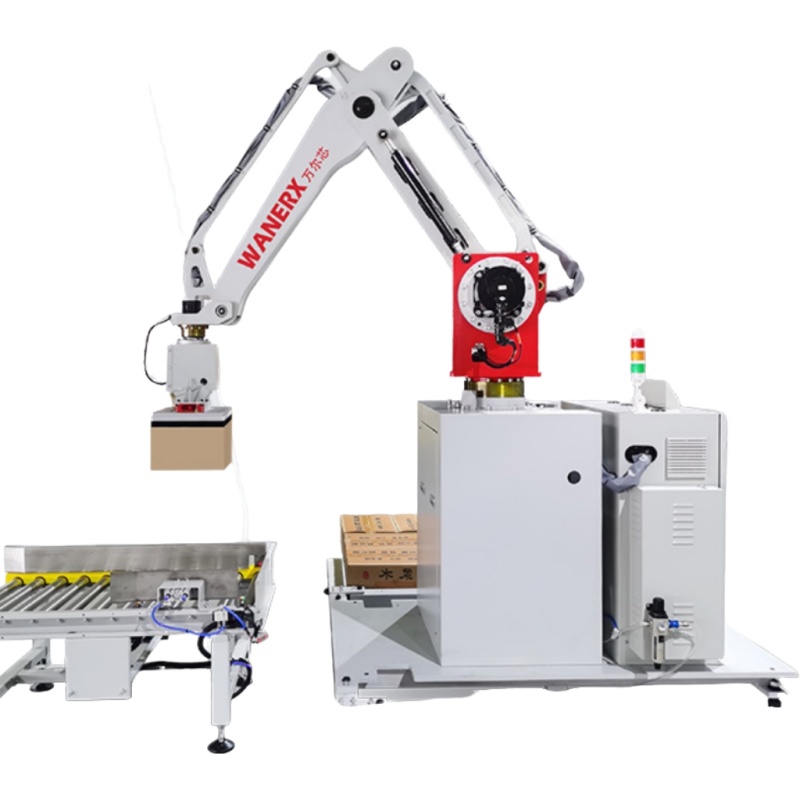 Industrial Electric High Speed Bag Palletizing System Automatic Robotic Arm For Case/Cartons Packaging With Wood Structure