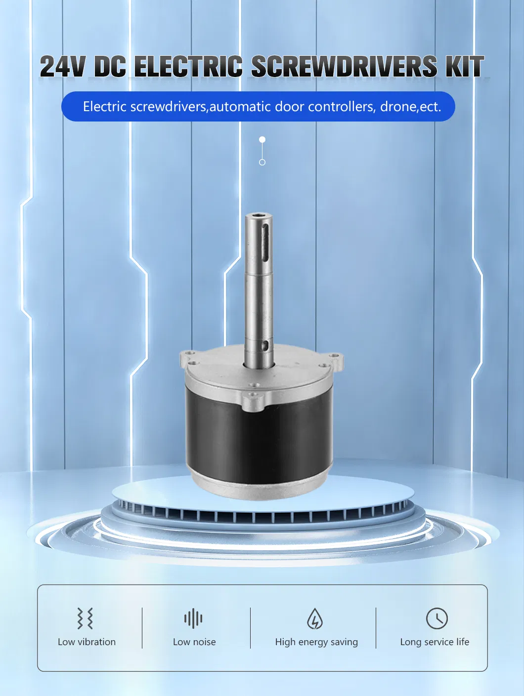 Heavy-Duty 24V DC Industrial Conveyor Belt Drive Motor