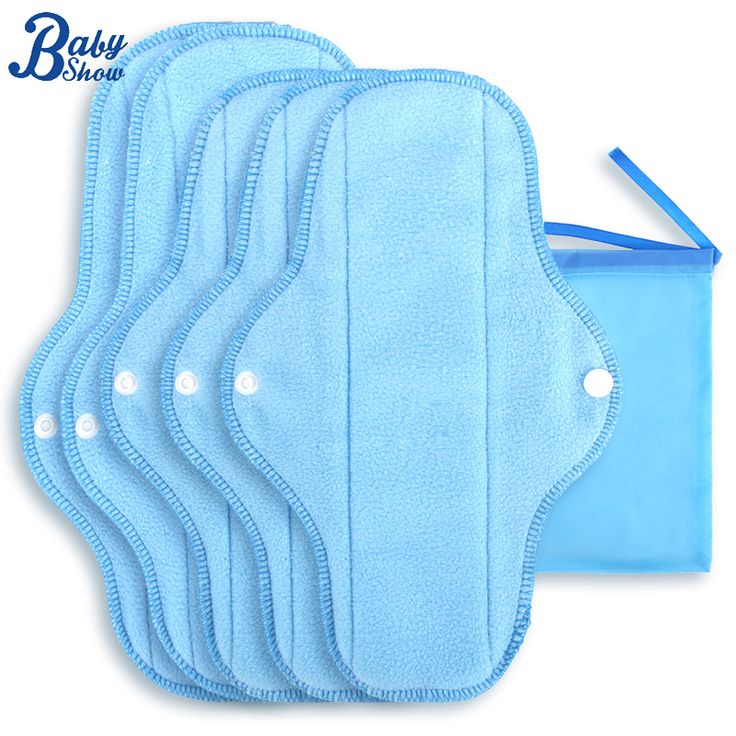Absorventes menstruais reutilizáveis personalizados, impermeáveis e laváveis na cor natural para mulheres