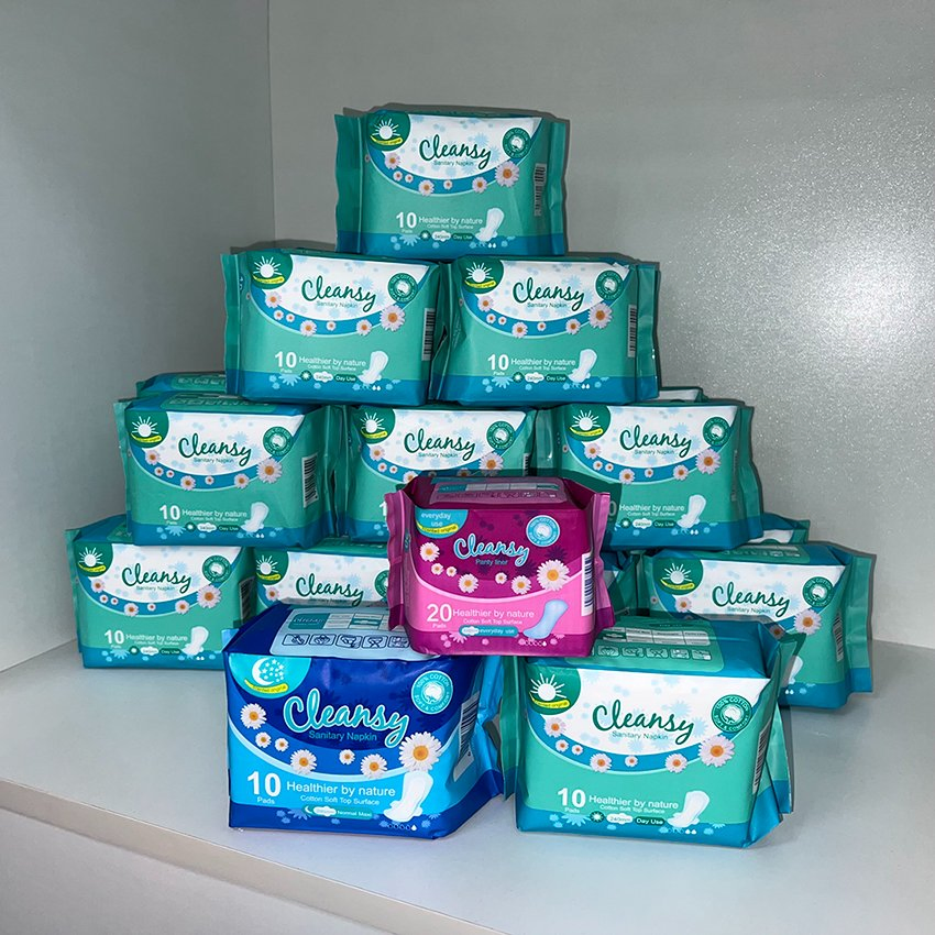 Cleansy Ultra Long Anti Vazamento Lateral Instantâneo Noturno Absorventes Descartáveis para Mulheres