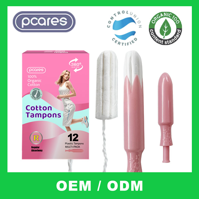 Tampons Orgânicos de Algodão Atacado Descartáveis Embalados Individualmente Ponto Limpo Feminino Super Absorção
