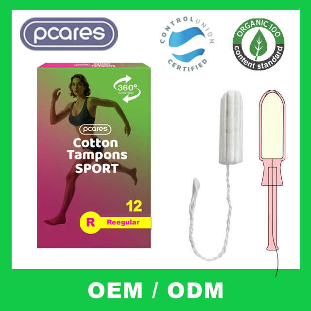 Tampons Super Absorventes OEM 100% Algodão Orgânico Viscose 100% Tampon ODM ODM