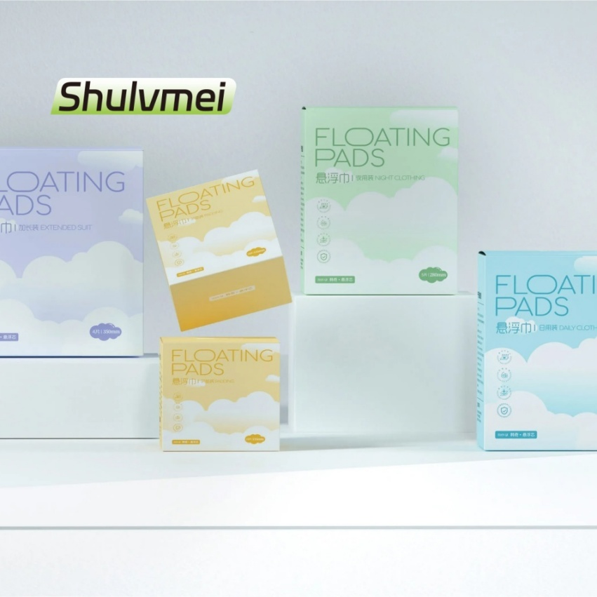 Séries Elegantes Super Absorventes Ultra Finos de Algodão Macio para Noite Absorventes Sanitários