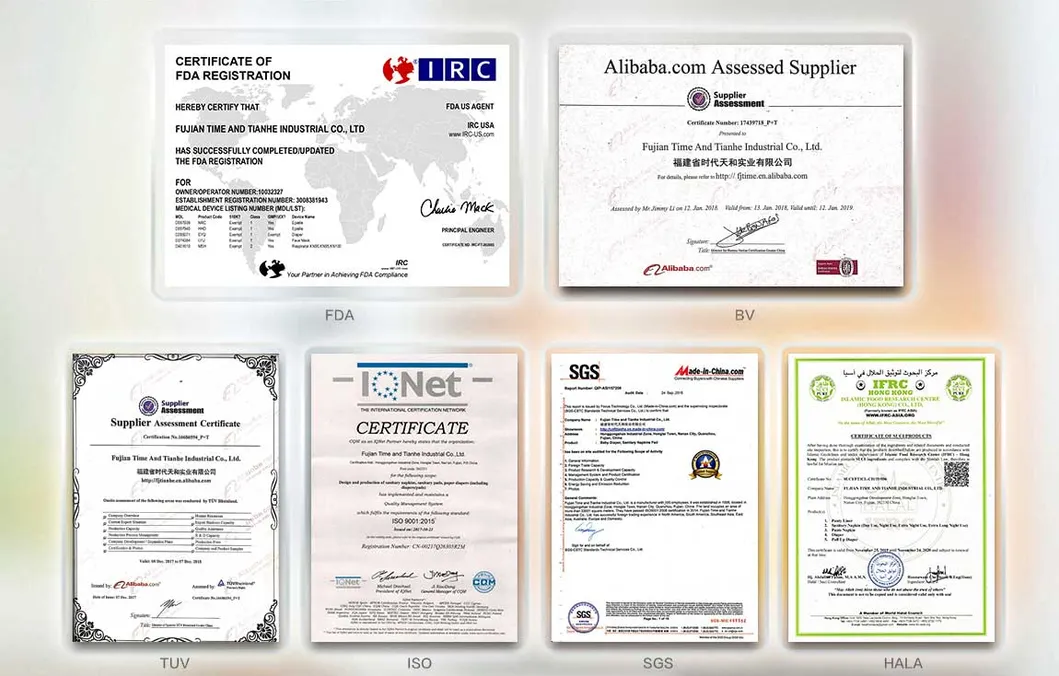 Certificados FDA ISO SGS