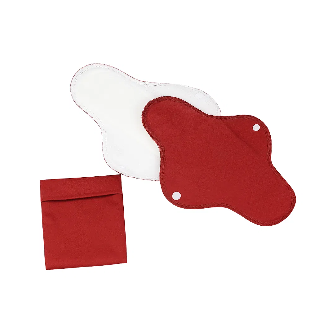 Absorvente menstrual reutilizável feminino respirável e lavável ecológico