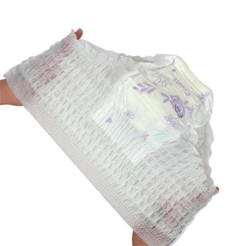 Calças menstruais descartáveis calcinhas de período algodão orgânico