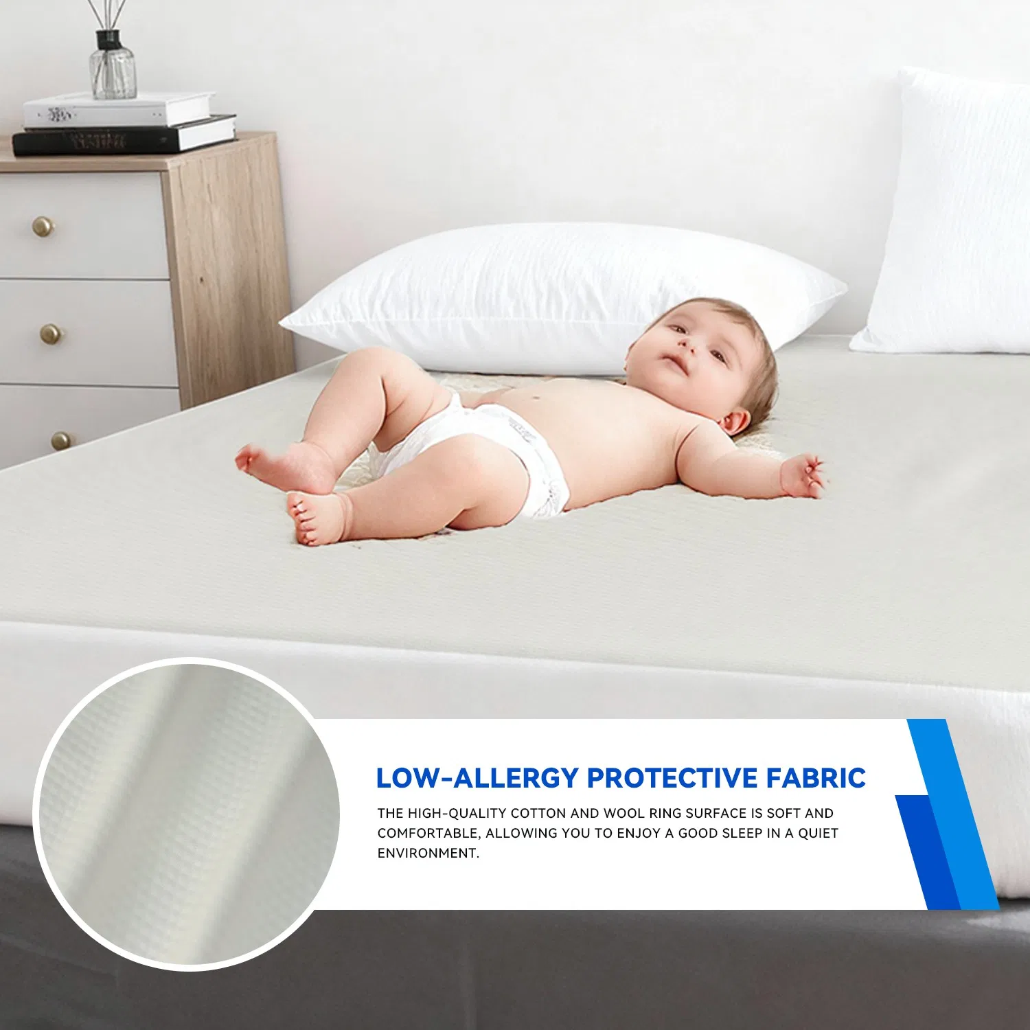 Protetor de Colchão Impermeável Premium King Size para Camas de Fundo Profundo