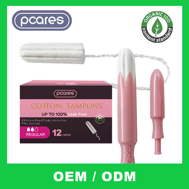 Tampons Orgânicos de Algodão Atacado Descartáveis Embalados Individualmente Ponto Limpo Feminino Super Absorção