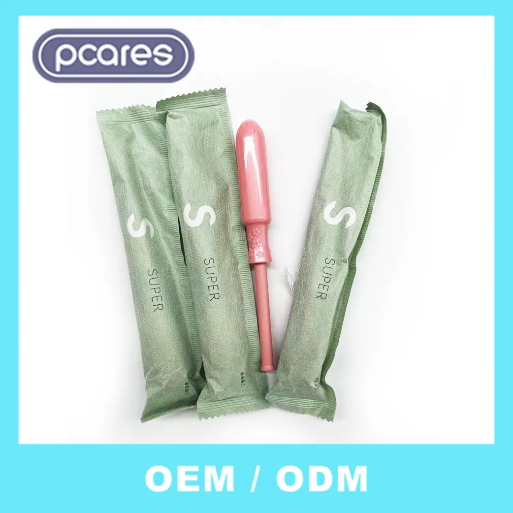 Fabricantes Super OEM Descartáveis 100%Organic Tampões de Algodão com Aplicadores de Plástico Viscose de Alta Qualidade 100% Eco-Friendly ODM