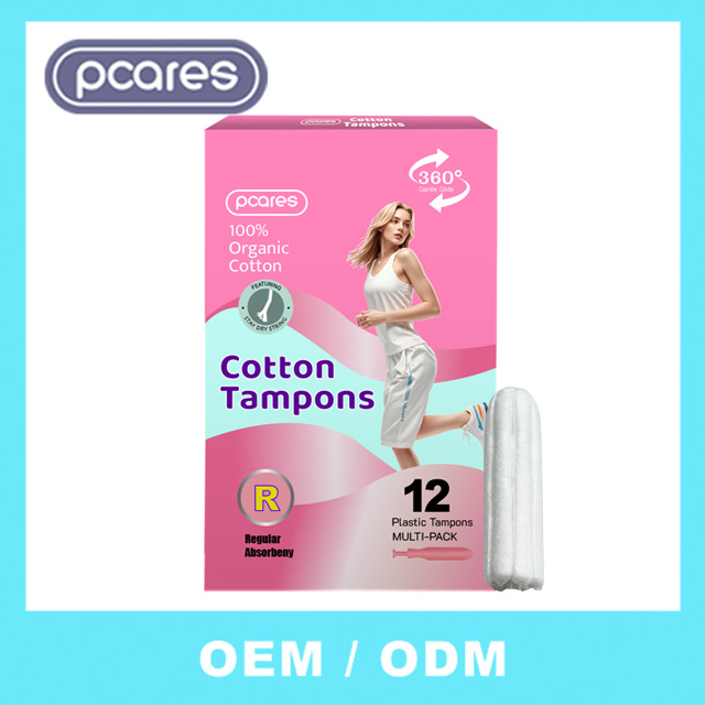 Tampons de Algodão Orgânico com Aplicador para Mulheres - Pronto para Enviar