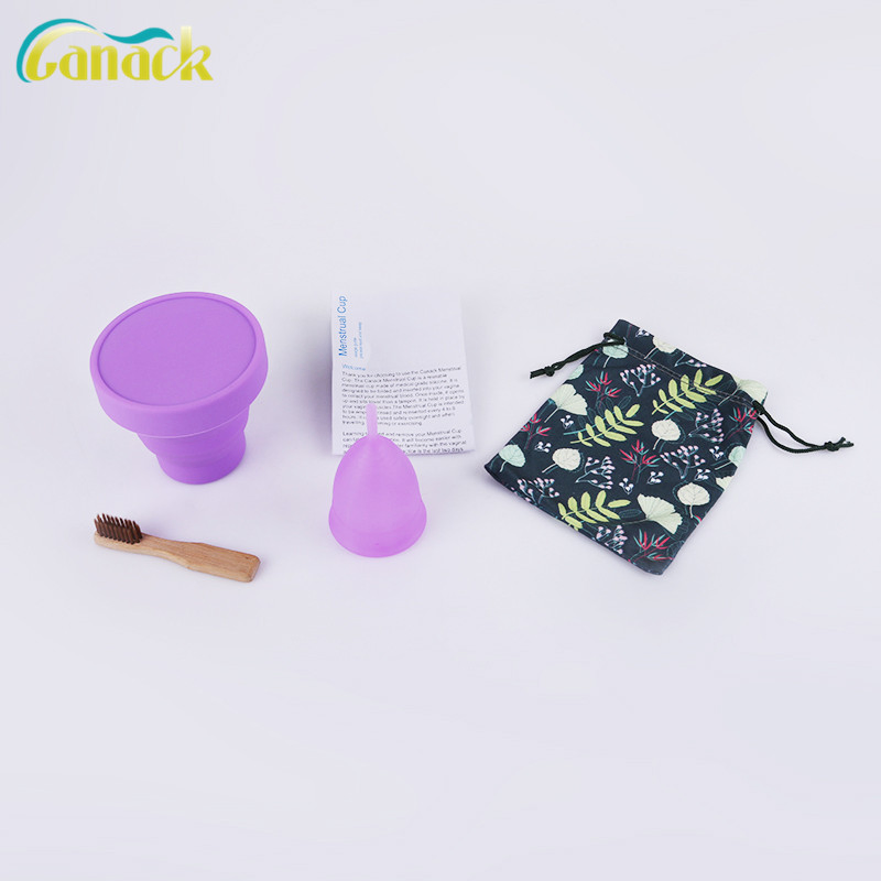 Copa Menstrual de Silicone Colapsável Lady com FDA