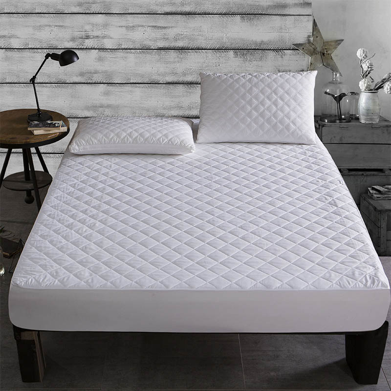 Protetor de Colchão com Design de Padrão de Diamante Personalizado por Atacadista, Tamanho Queen, para Hotel / Casa, com Saia Elástica de Profundidade Ajustada