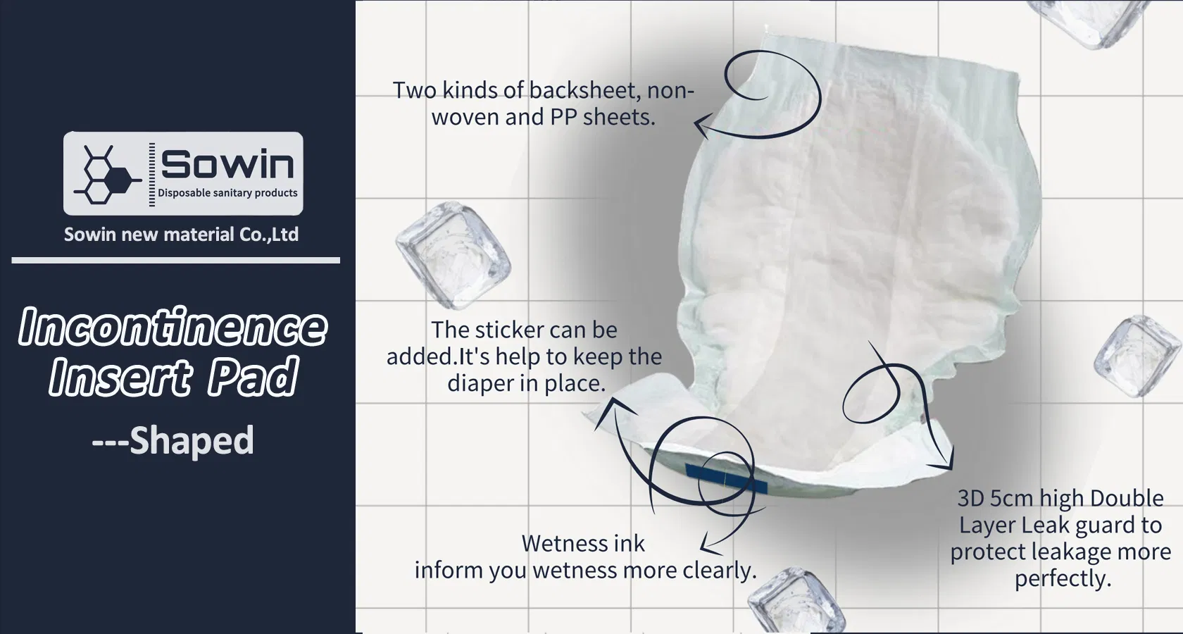 Absorvente diário leve para incontinência masculina