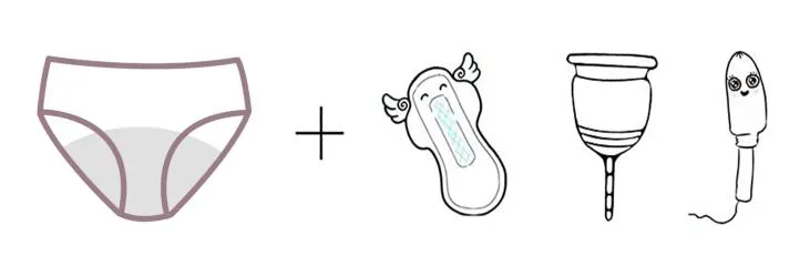 603 4 Camada de Absorção Calça de Bamboo Incontinência à Prova de Vazamento Cueca para Menstruação Noturna Fluxo Pesado Período Calcinhas Menstruais