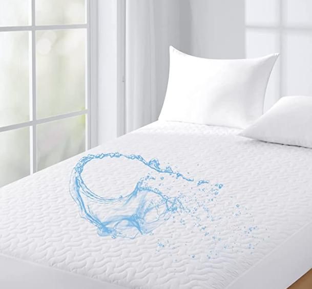 Capa de colchão impermeável lavável, protetor de colchão acolchoado para hotel