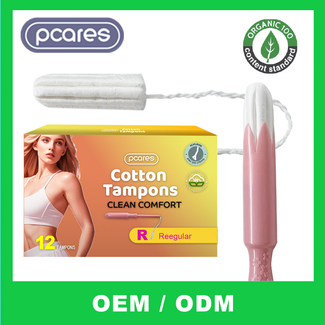 Tampons Orgânicos de Algodão Atacado Descartáveis Embalados Individualmente Ponto Limpo Feminino Super Absorção